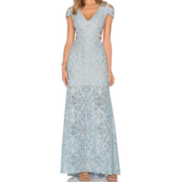 BCBGMaxAzria Light Blue Lace Gown - Picture 2 of 5